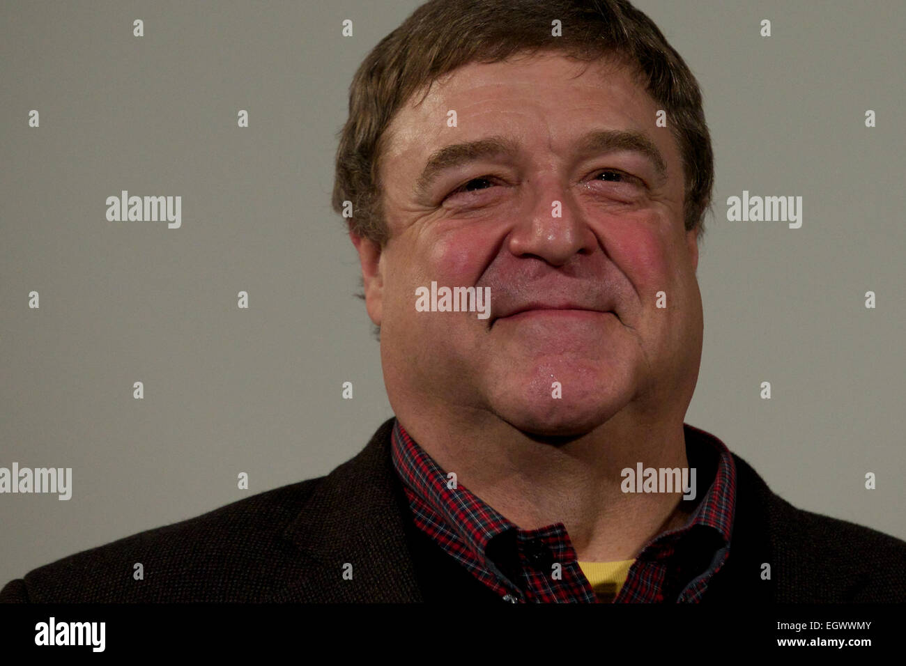 UNITED KINGDOM, London : American actor John Goodman poses for a photo call in conjunction with the film 'The Monument men' in central London on February 11, 2014 Stock Photo