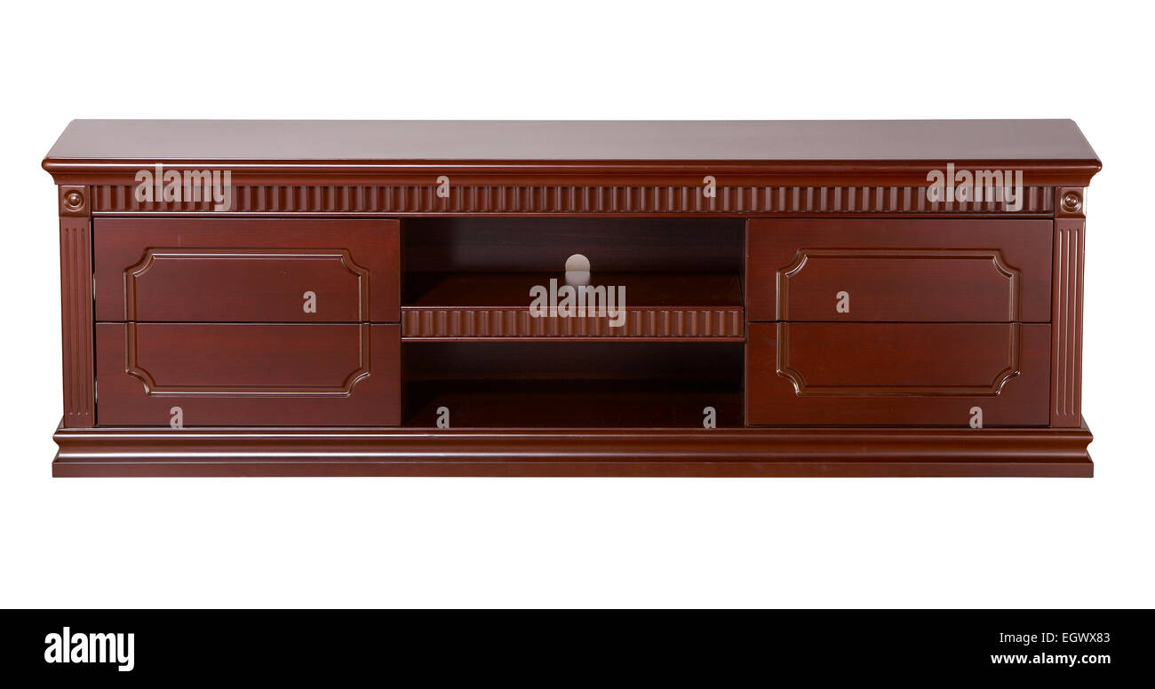 classic tv cabinet with clipping path Stock Photo