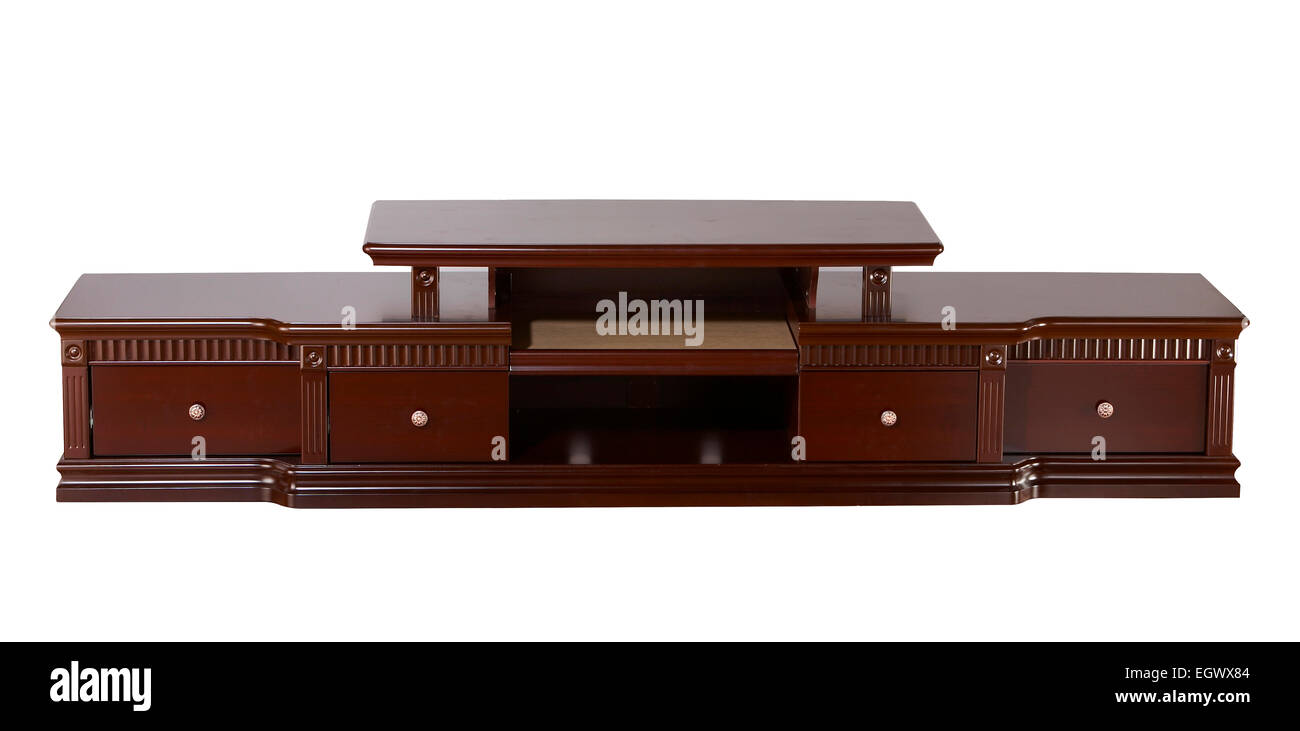 classic tv cabinet with clipping path Stock Photo