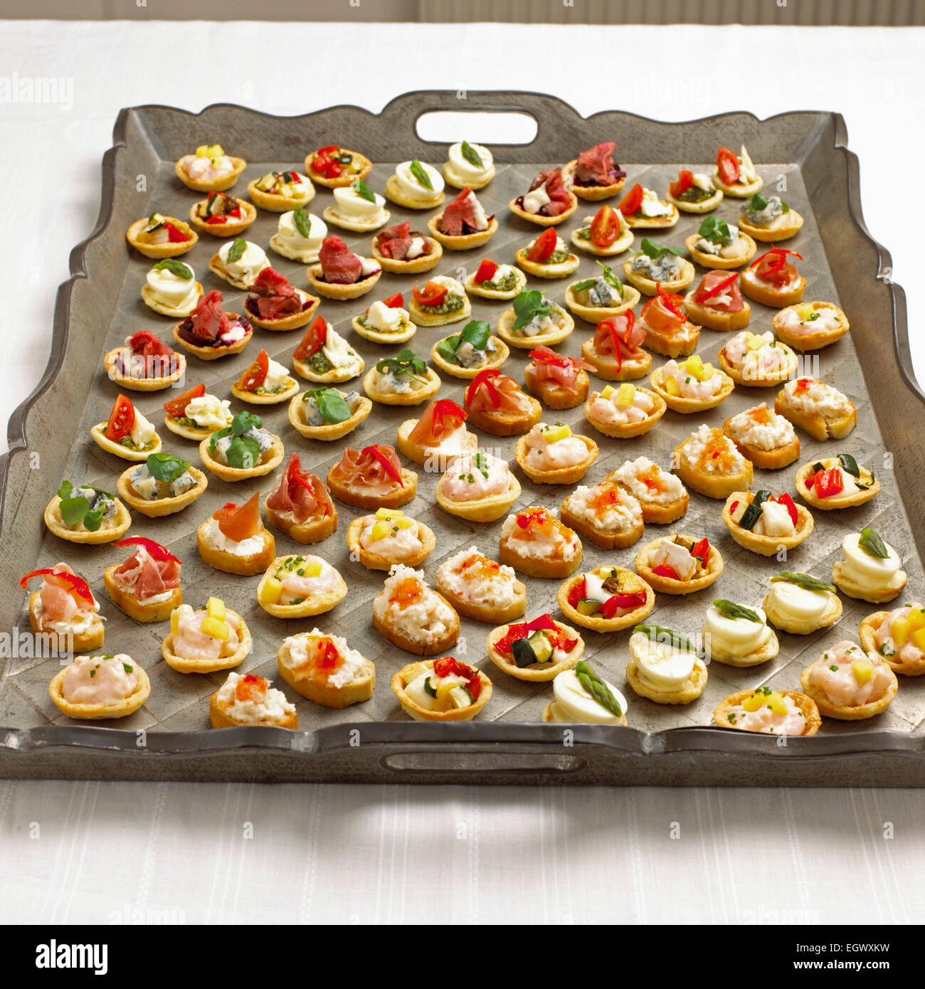 Hors d'Oeuvre appetizers Stock Photo