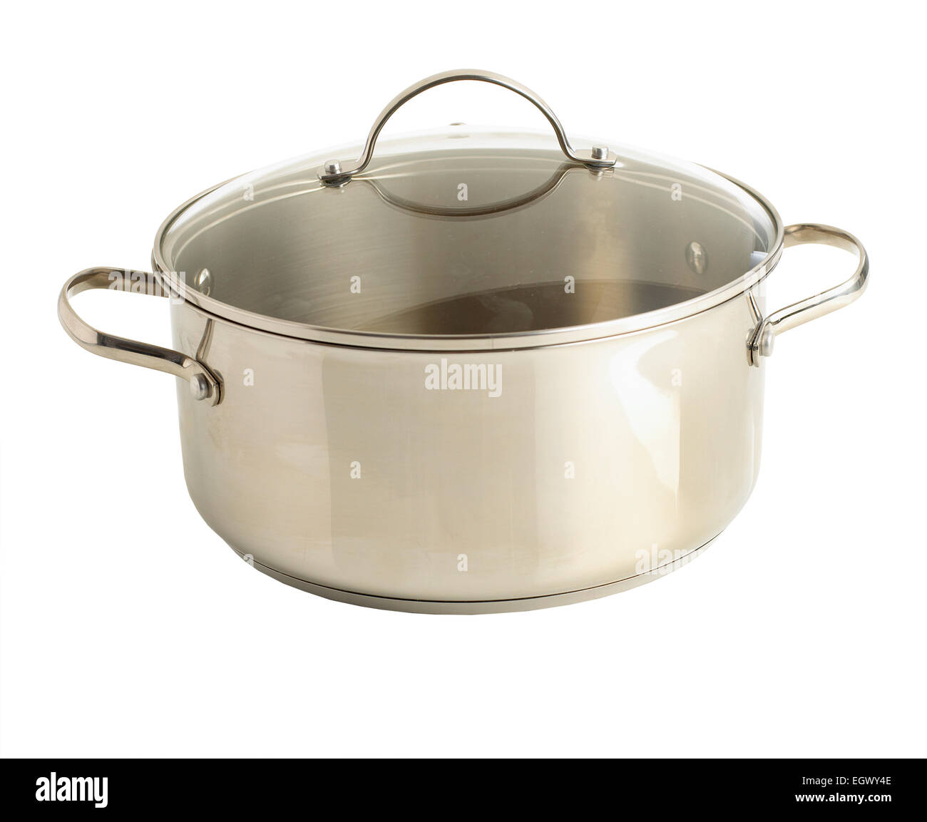 Stock pot with glass lid Stock Photo