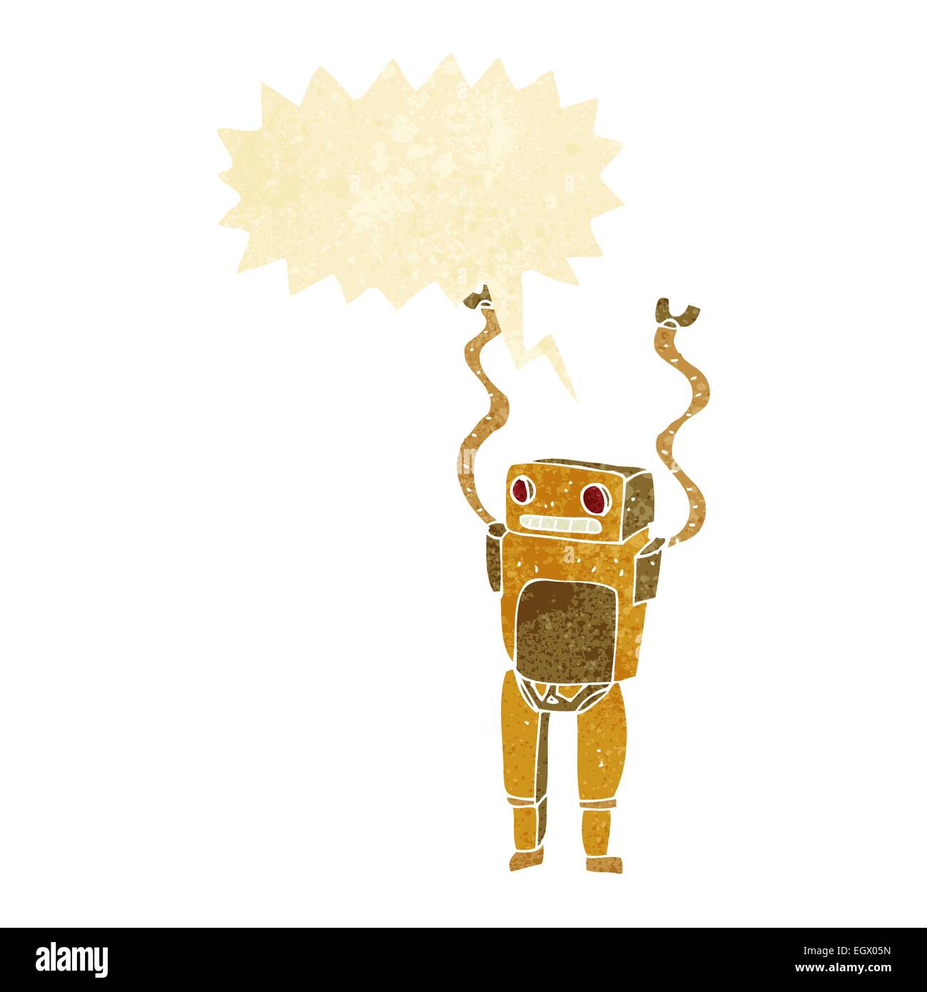 cartoon funny robot with speech bubble Stock Vector Image & Art - Alamy