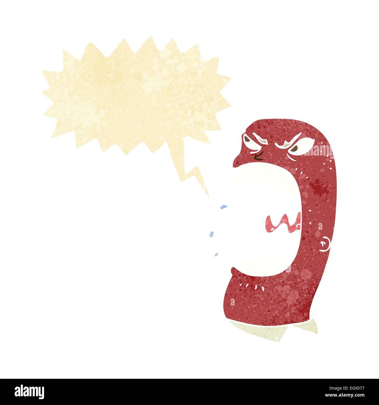 cartoon furious man shouting with speech bubble Stock Vector Image