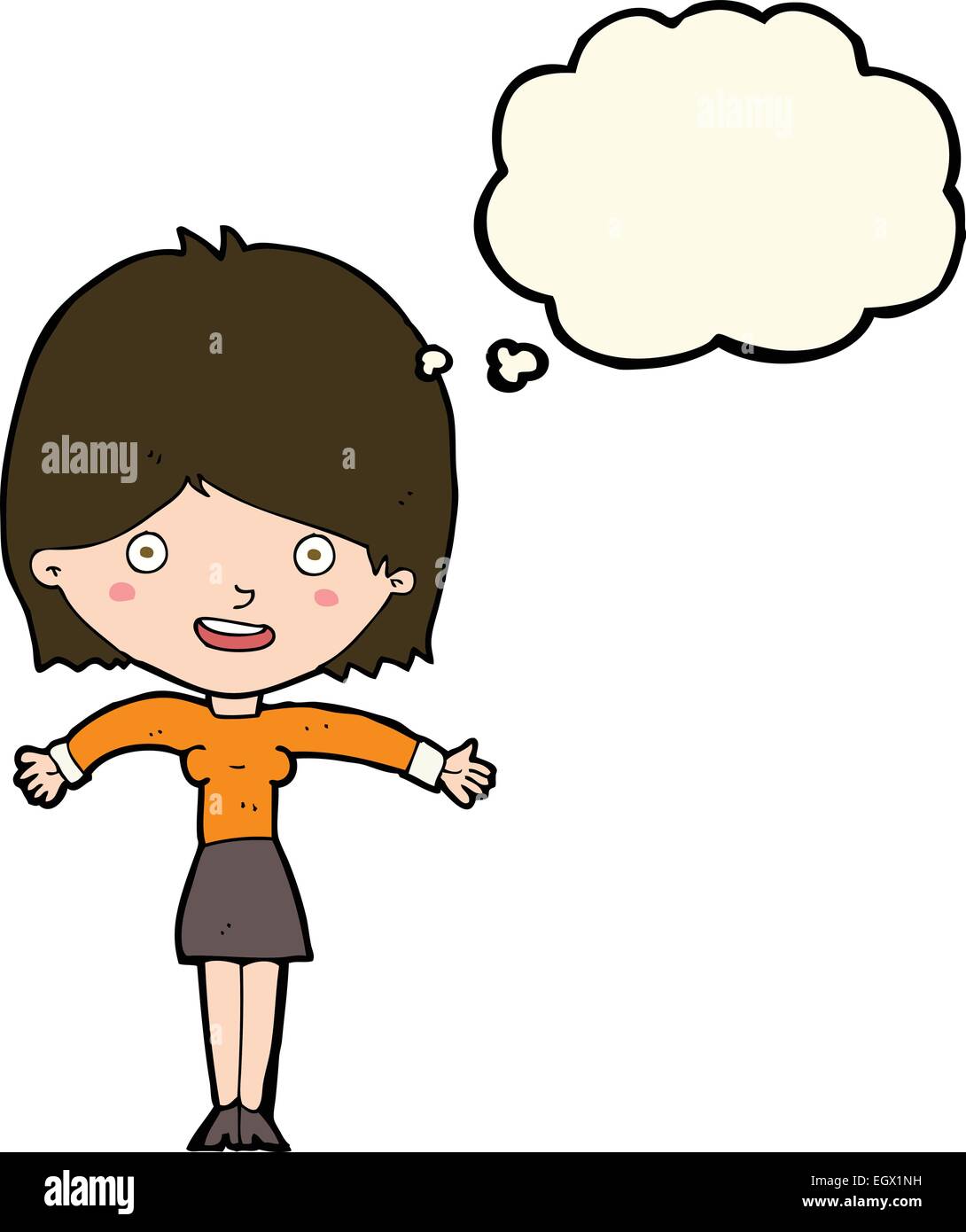 Cartoon excited woman bubble hi-res stock photography and images - Alamy