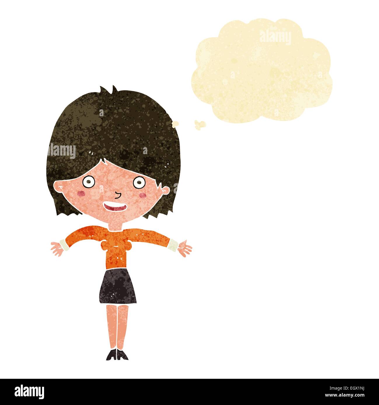Cartoon excited woman bubble hi-res stock photography and images - Alamy
