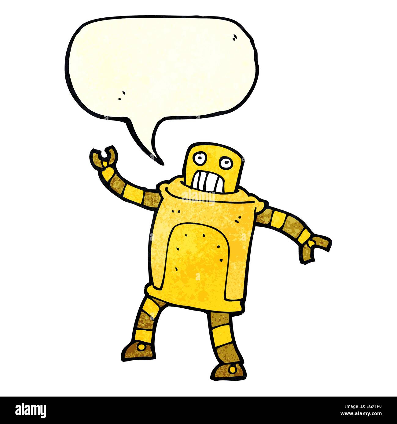 cartoon robot with speech bubble Stock Vector Image & Art - Alamy