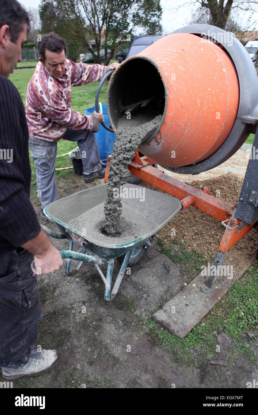 concrete mixer Stock Photo