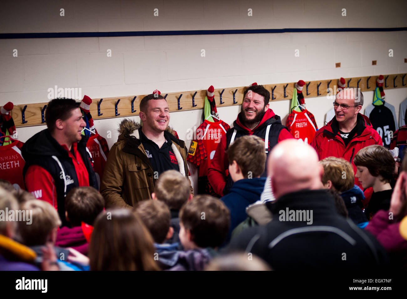 Childrens tour of dressing room at London Welsh v London Irish Aviva