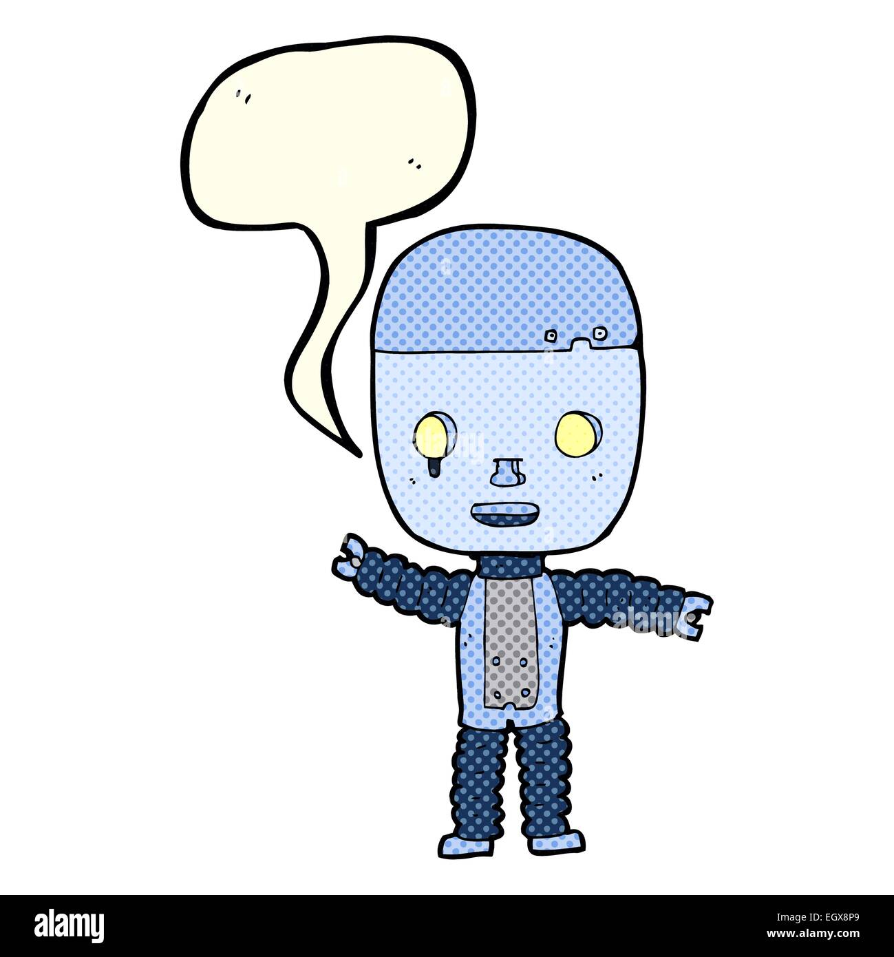 cartoon robot with speech bubble Stock Vector Image & Art - Alamy
