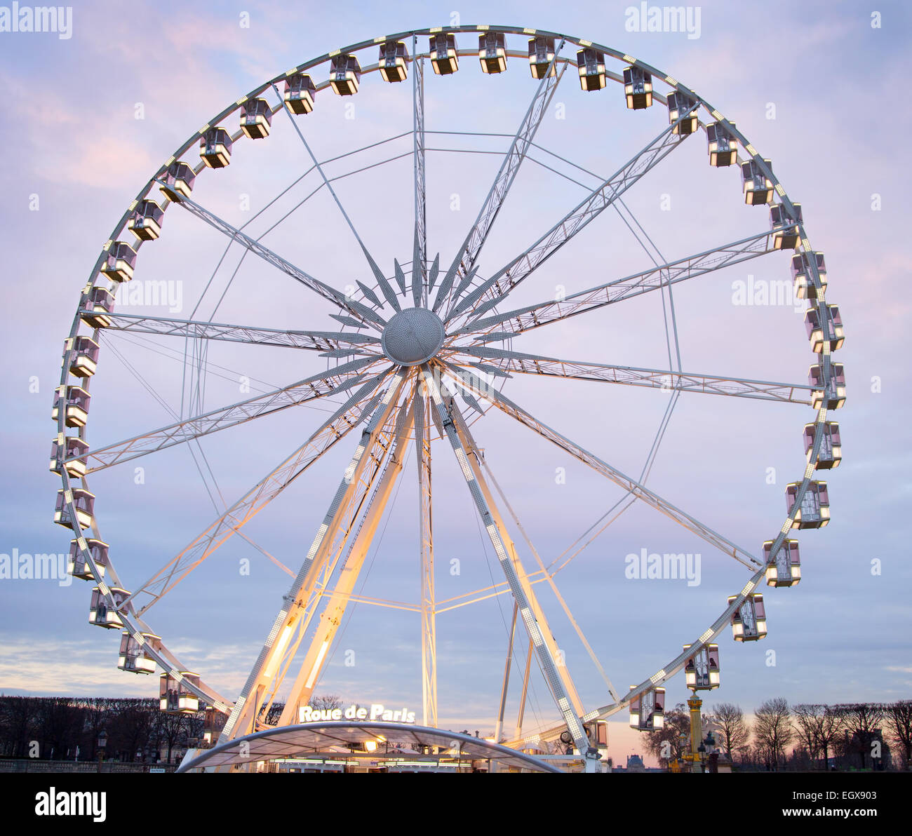 A ferris wheel (Roue de Paris) on the Place de la Concorde in Paris. Stock Photo