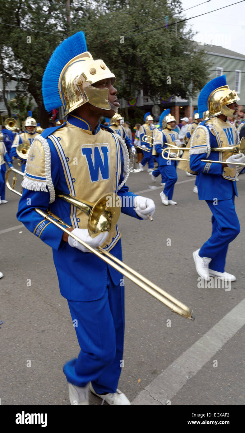 Children's Marching Band, Parade, Mardi Gras, New Orleans, Louisiana