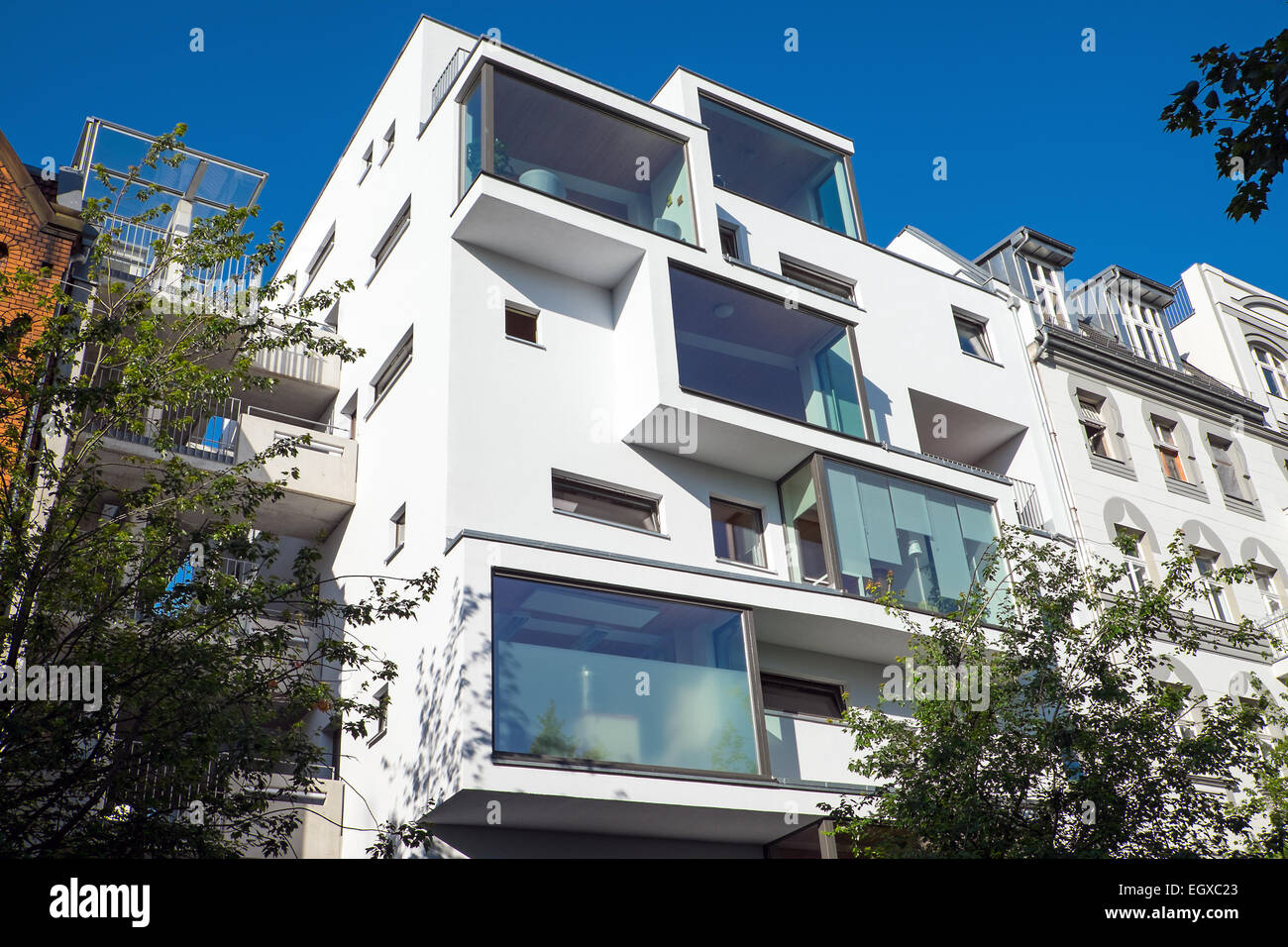 A modern apartment building seen in Berlin Stock Photo - Alamy