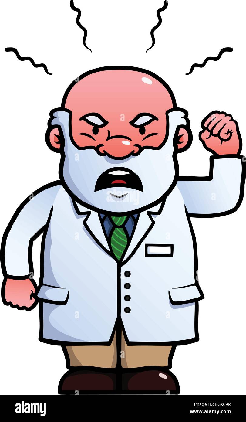 scientist-being-angry-and-waving-his-fist-EGXC9R.jpg
