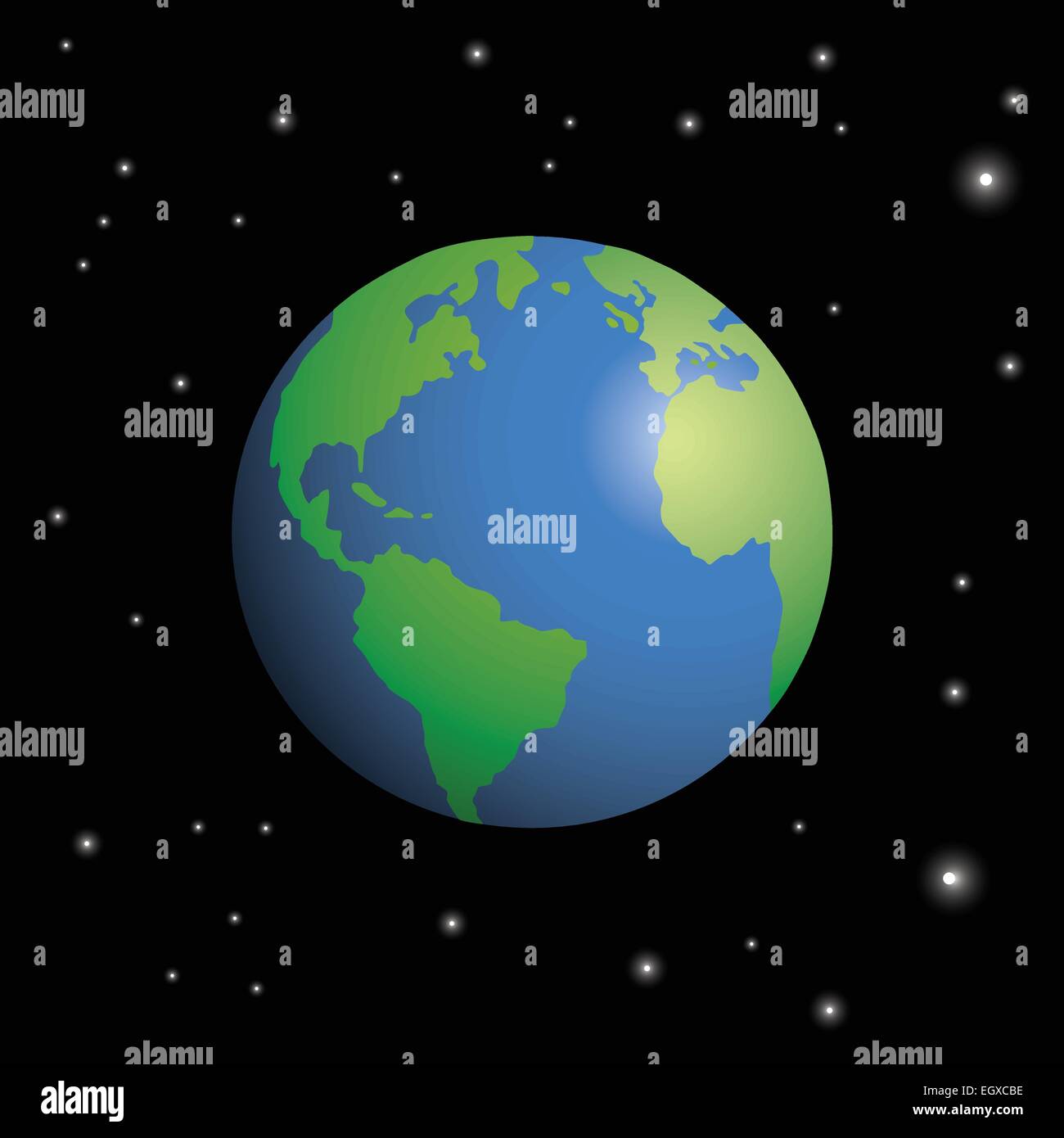 Planet earth seen space Stock Vector Images - Alamy