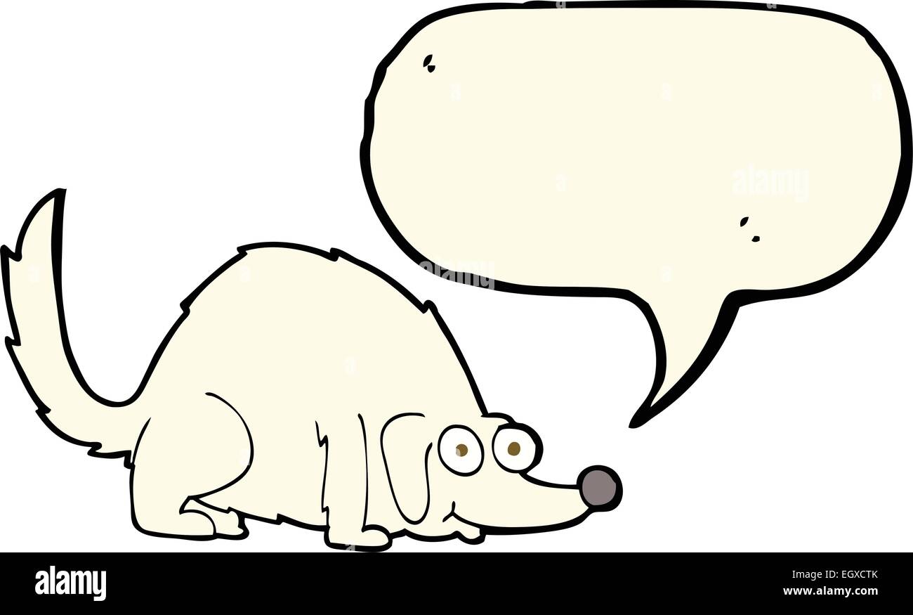 cartoon happy dog with speech bubble Stock Vector Image & Art - Alamy