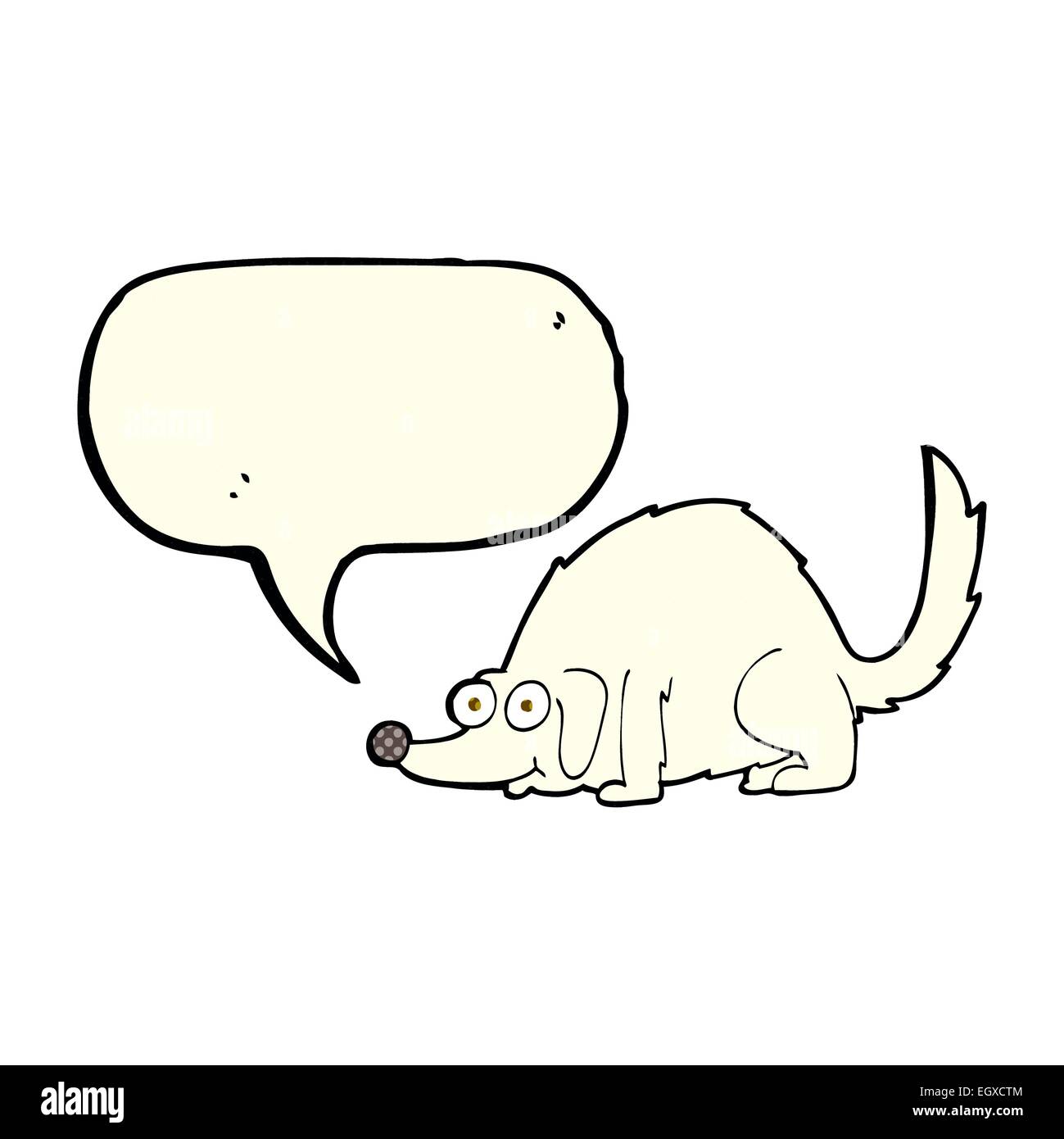 cartoon happy dog with speech bubble Stock Vector Image & Art - Alamy