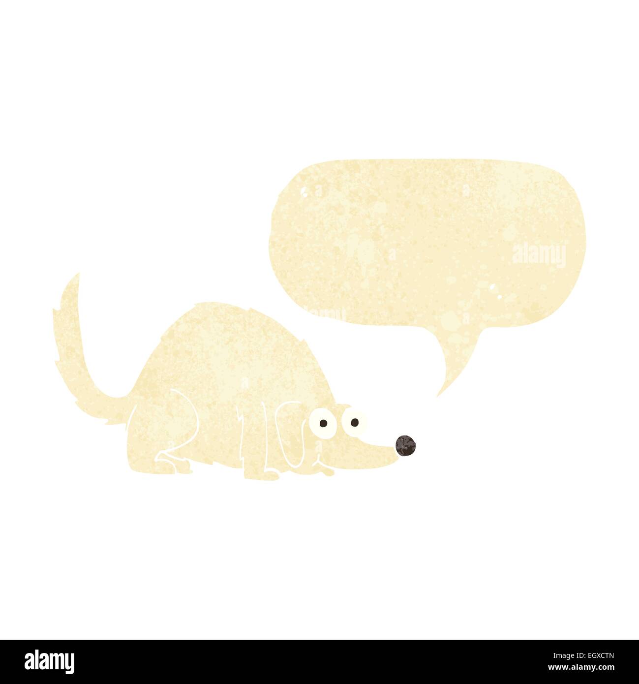cartoon happy dog with speech bubble Stock Vector Image & Art - Alamy