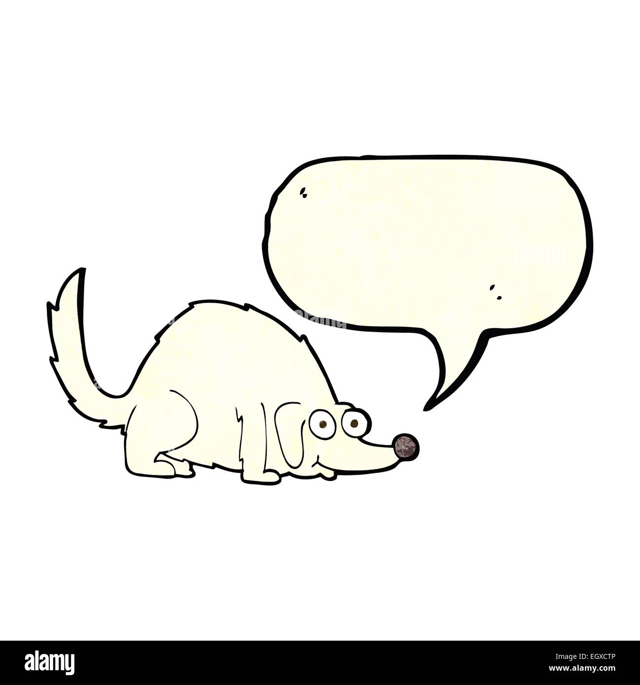 cartoon happy dog with speech bubble Stock Vector Image & Art - Alamy