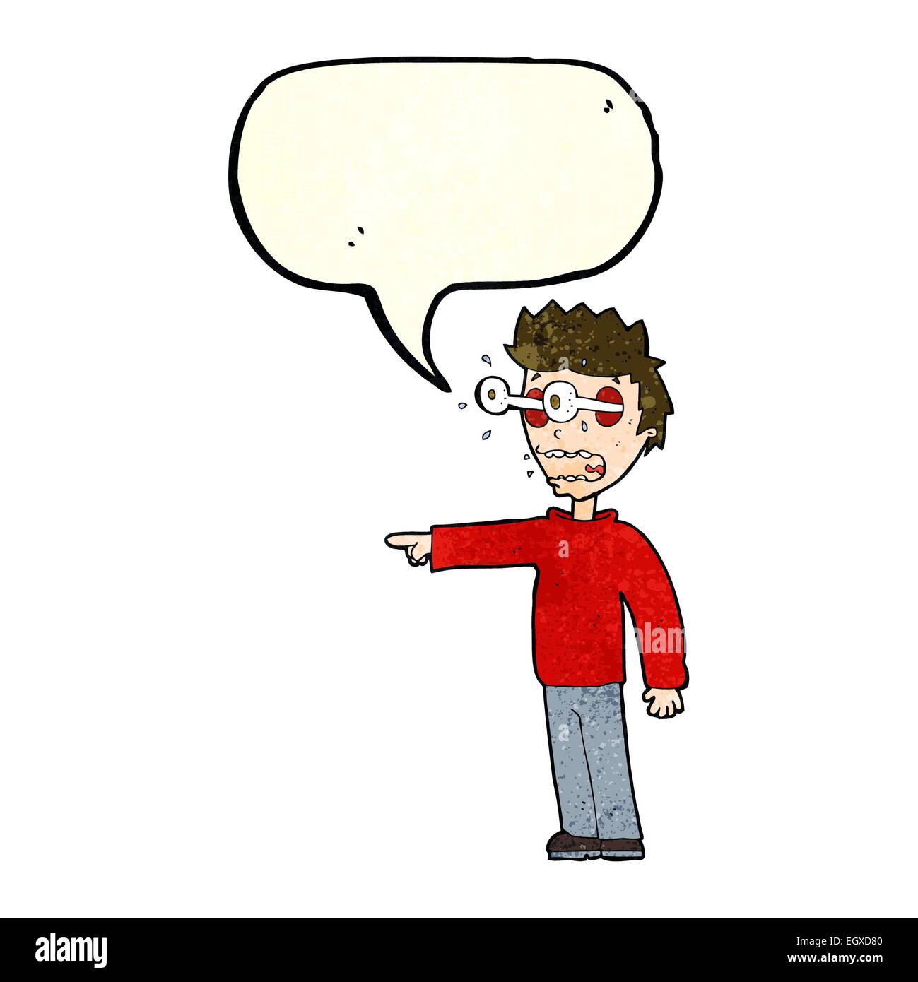 cartoon man with popping out eyes with speech bubble Stock Vector Image & Art Alamy