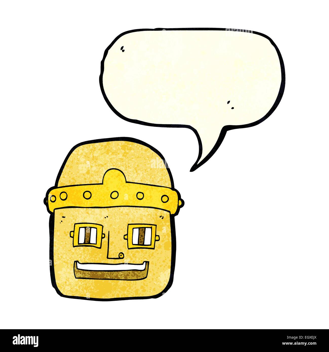 cartoon robot head with speech bubble Stock Vector Image & Art - Alamy