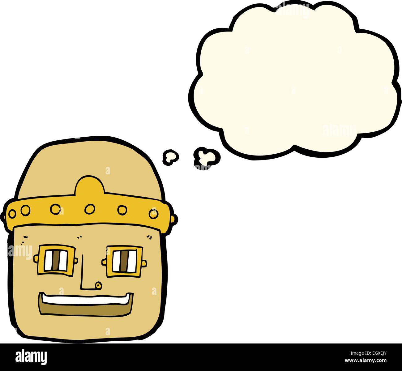 cartoon robot head with thought bubble Stock Vector Image & Art - Alamy