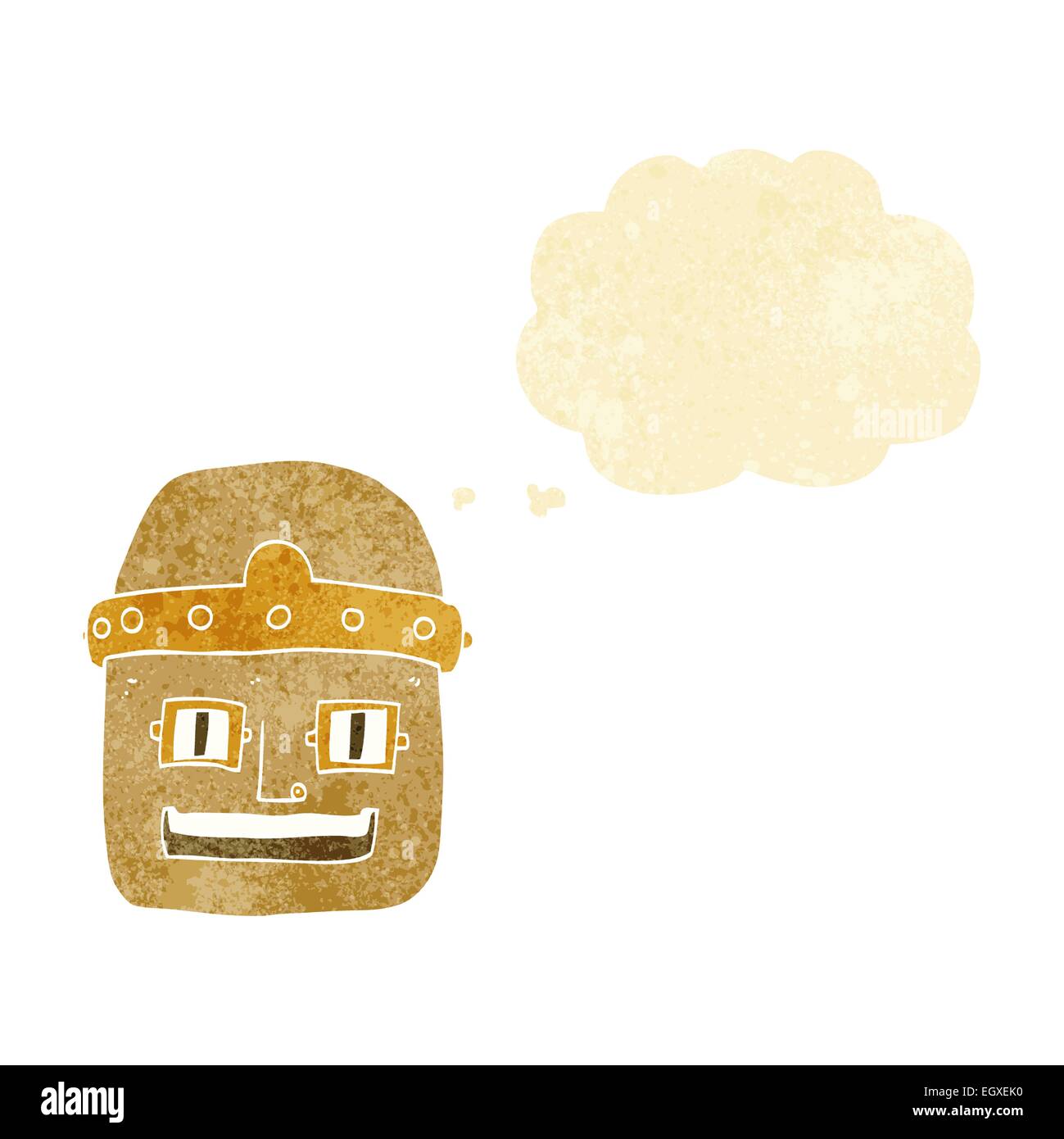 cartoon robot head with thought bubble Stock Vector Image & Art - Alamy