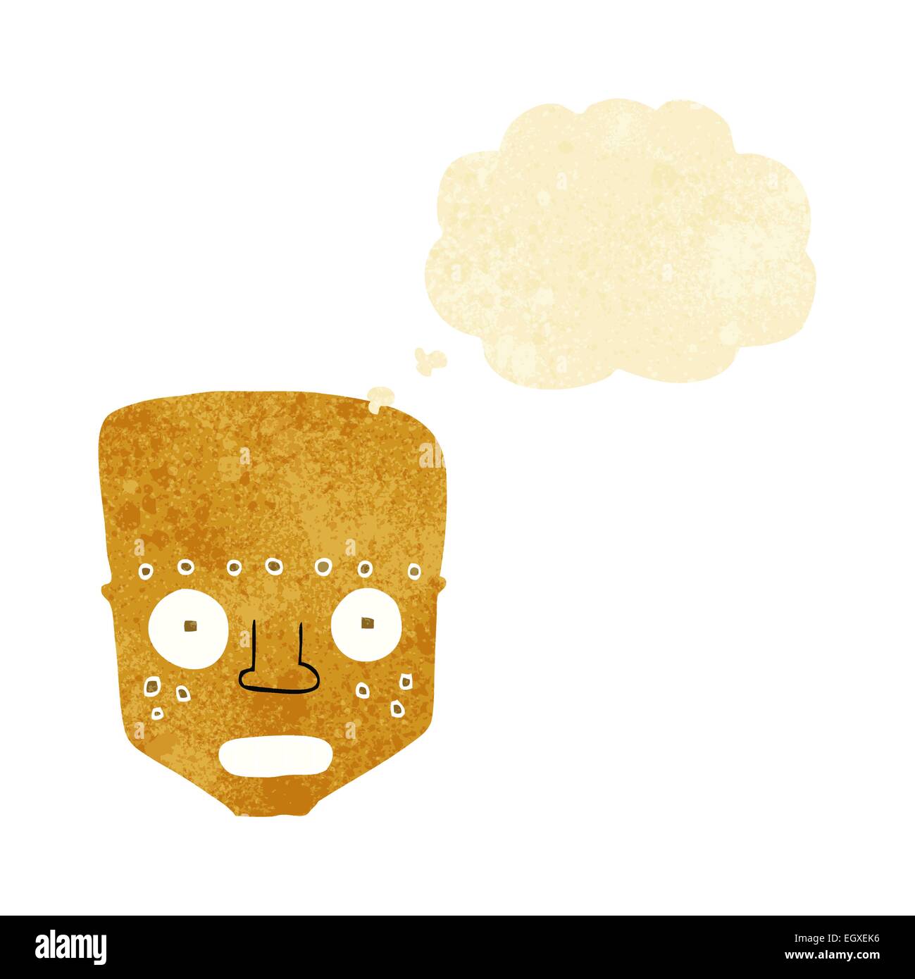 cartoon robot head with thought bubble Stock Vector Image & Art - Alamy