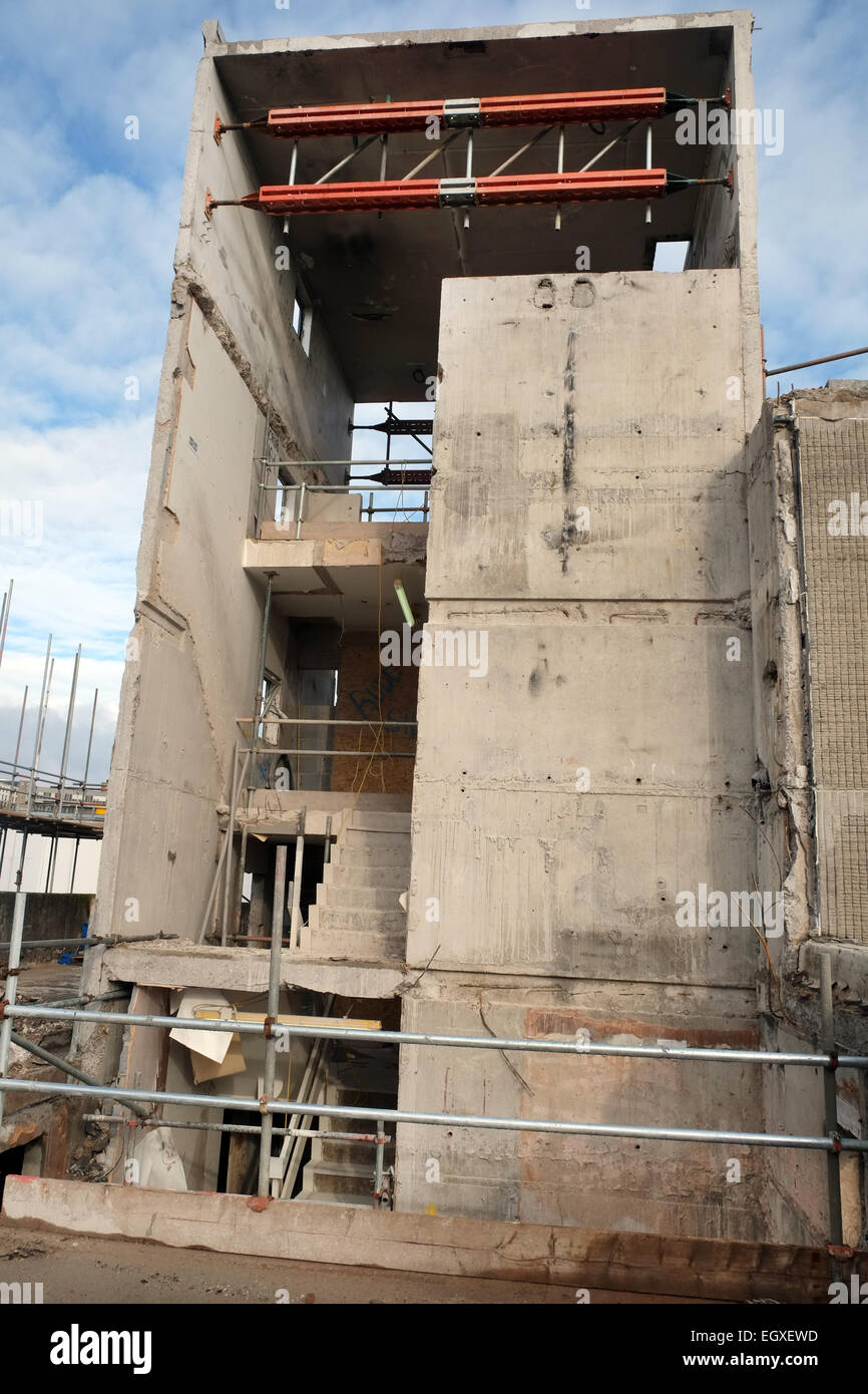 March 2015 - Building being modified for a change of use from an office into accommodation. Stock Photo