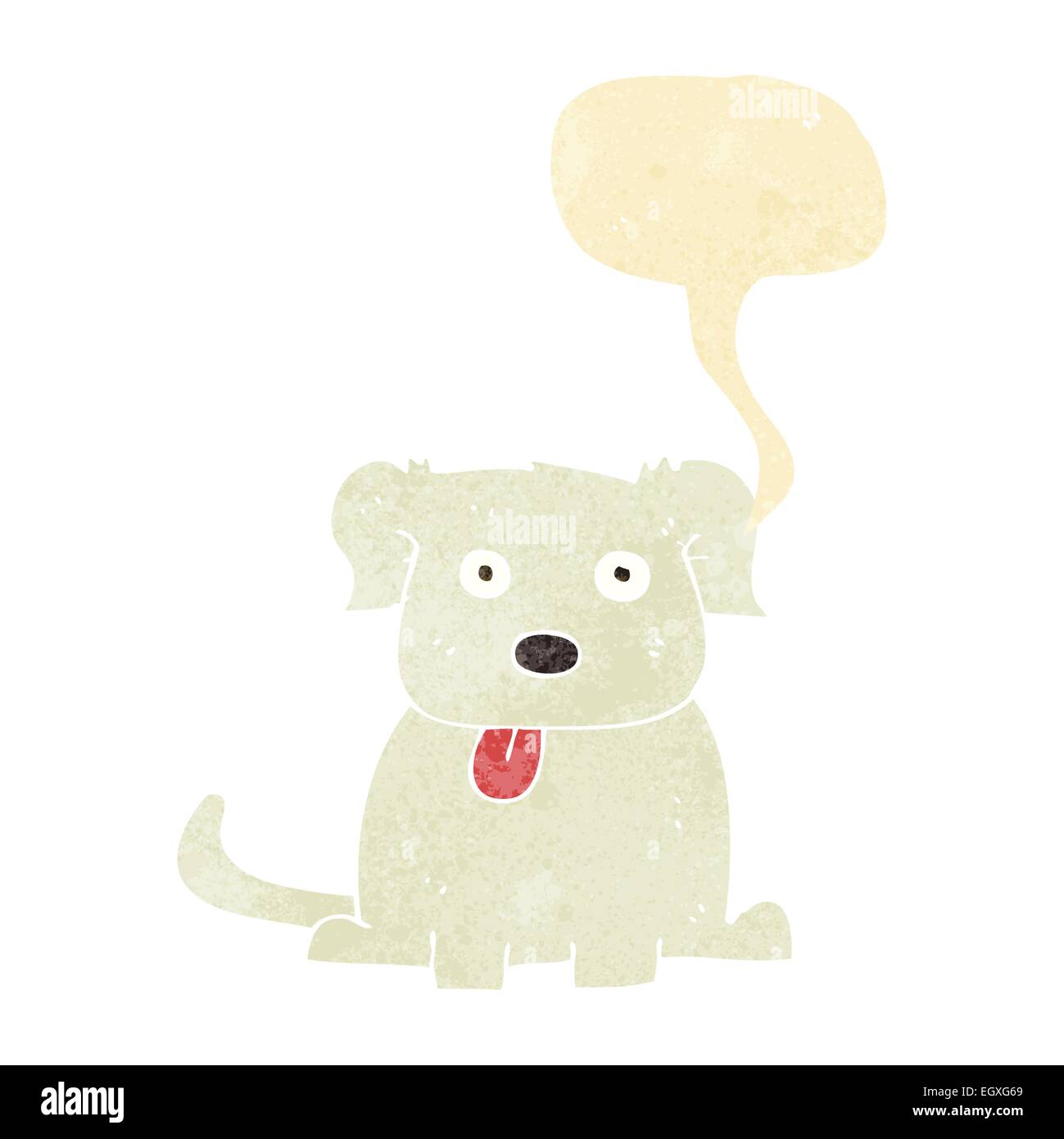 cartoon dog with speech bubble Stock Vector Image & Art - Alamy