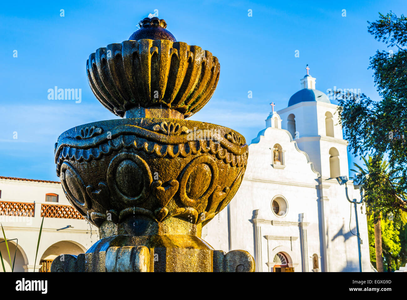 The fountain in front of the