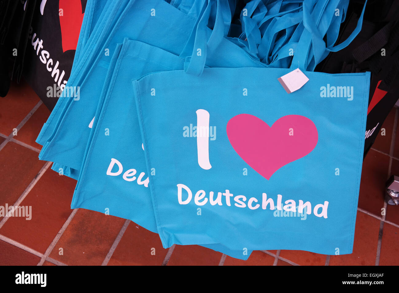 I Love Germany Shopping bags printed with I love Deutschland at a