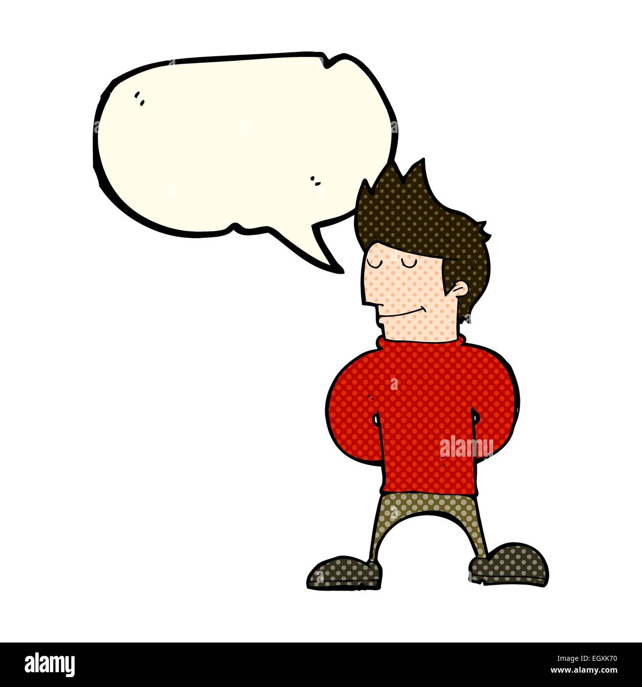 cartoon happy man with speech bubble Stock Vector Image & Art - Alamy
