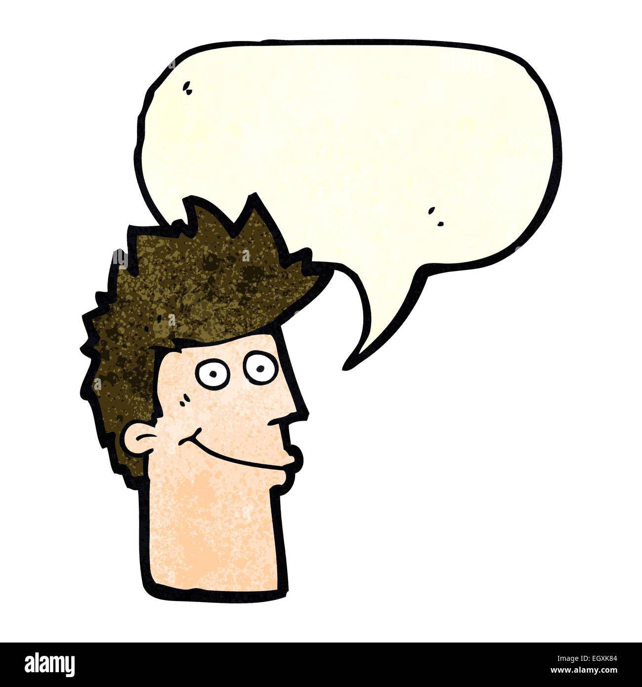 cartoon happy man with speech bubble Stock Vector Image & Art - Alamy