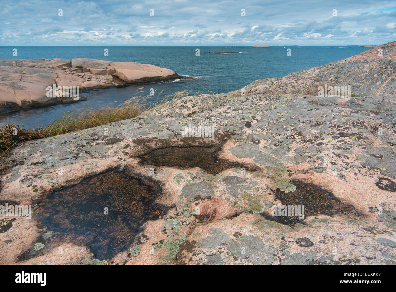 Rocks, coastline at Ramsvik, near Smögen, Bohuslän province, Västra ...