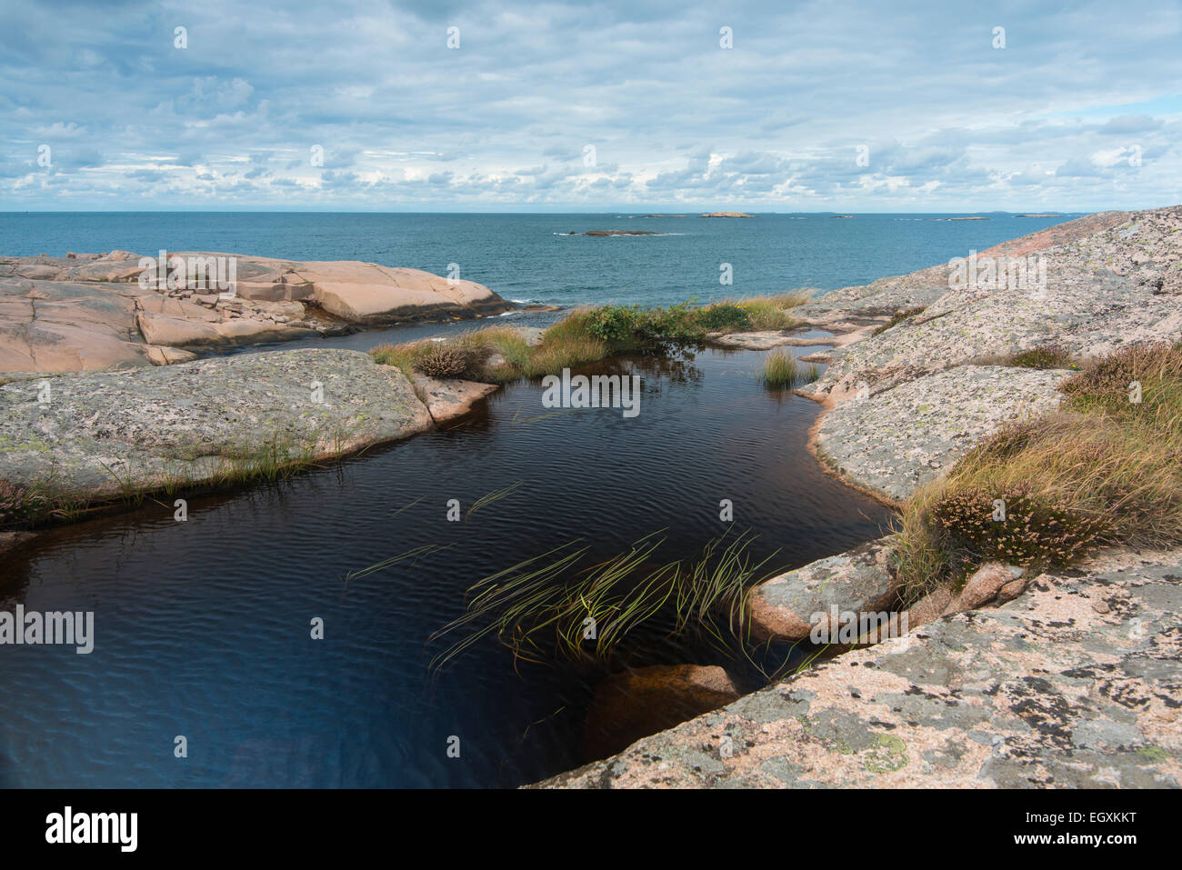 Rocks, coastline at Ramsvik, near Smögen, Bohuslän province, Västra ...