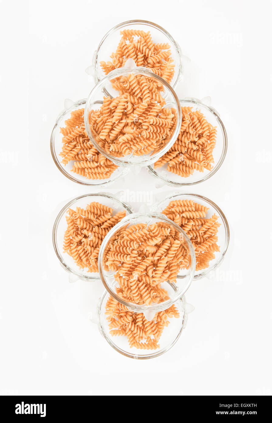 Bowls of dried pasta noodles Stock Photo Alamy