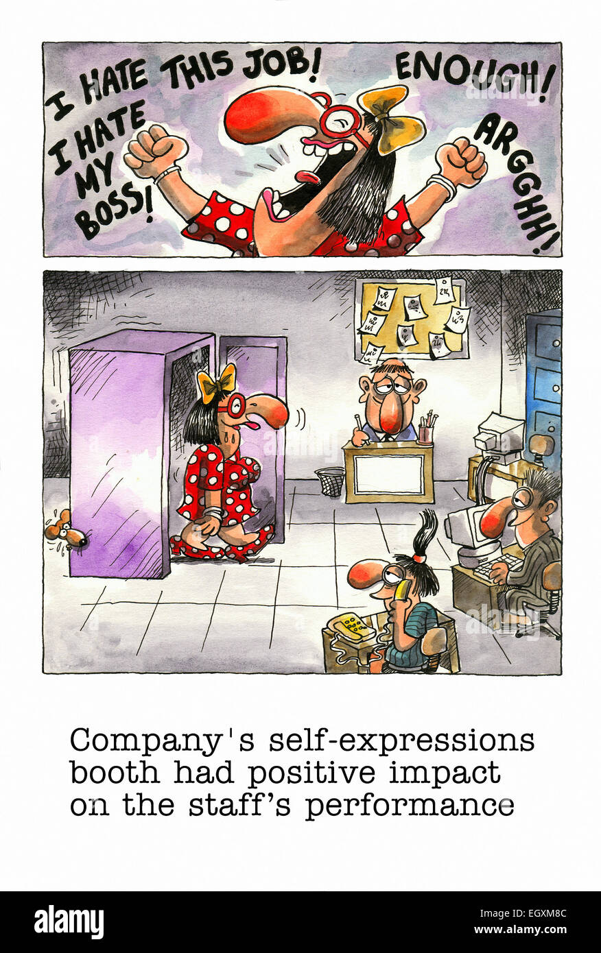 Hate job cartoon hi-res stock photography and images - Alamy