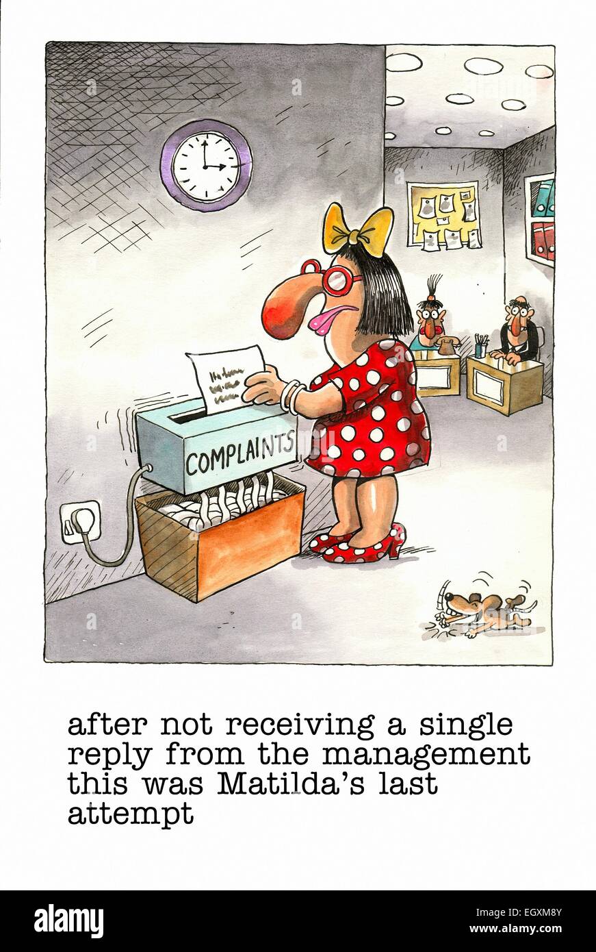 Funny cartoon about office life Stock Photo - Alamy