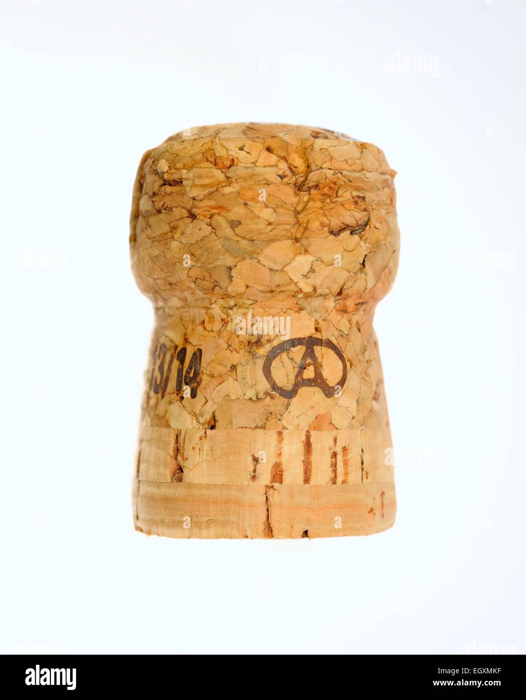 A cork from a champagne bottle Stock Photo