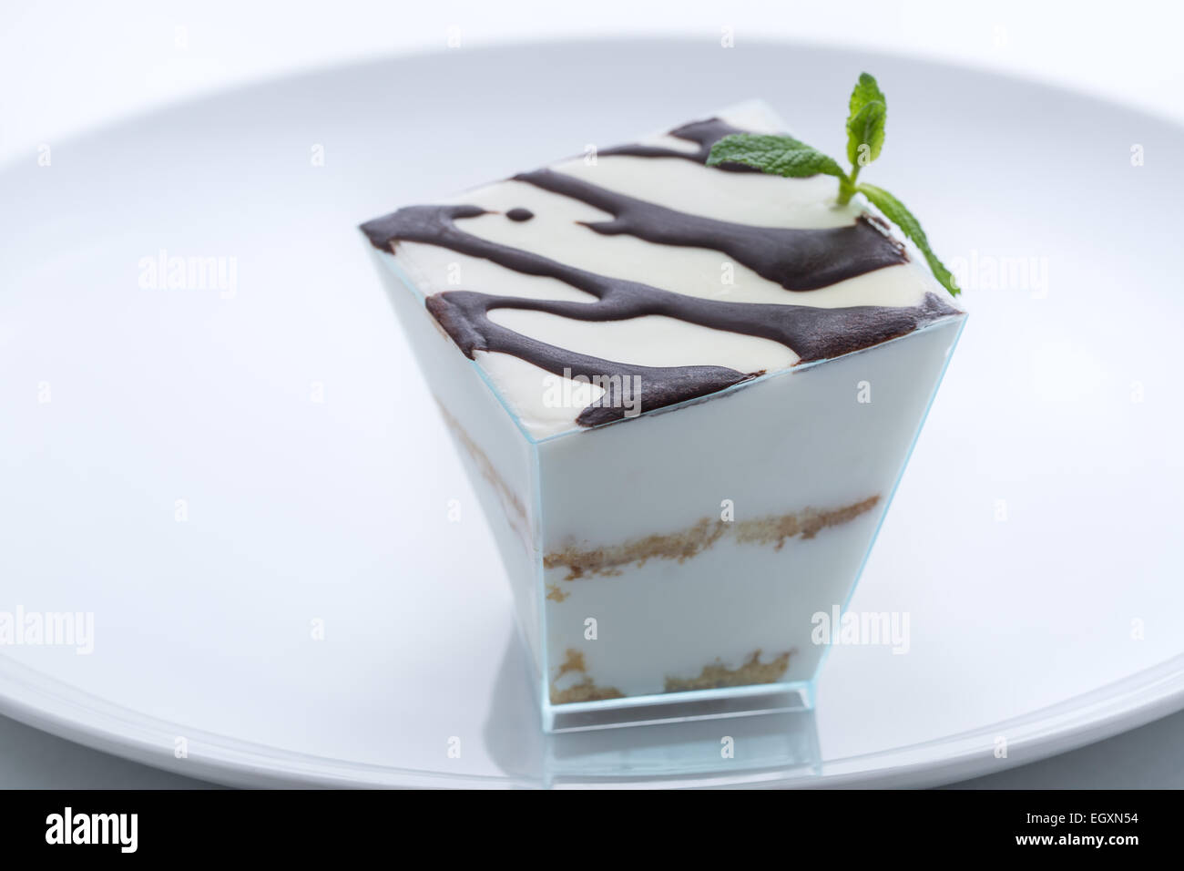 frozen yogurt cake Stock Photo