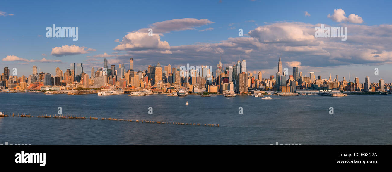 New York City panorama skyline over Hudson river Stock Photo - Alamy