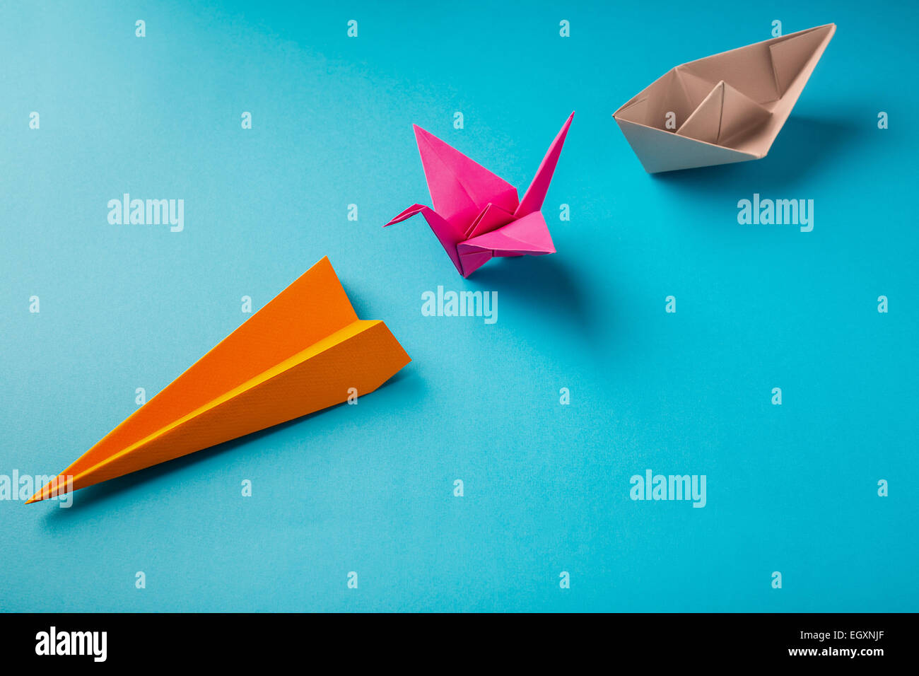 colored paper origami Stock Photo