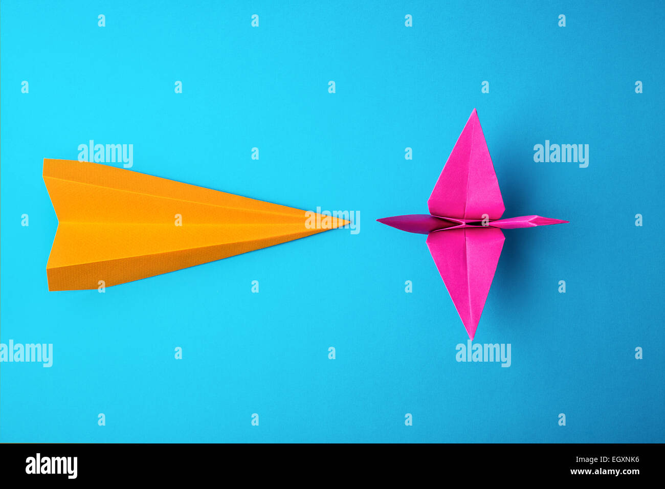 colored paper origami Stock Photo Alamy