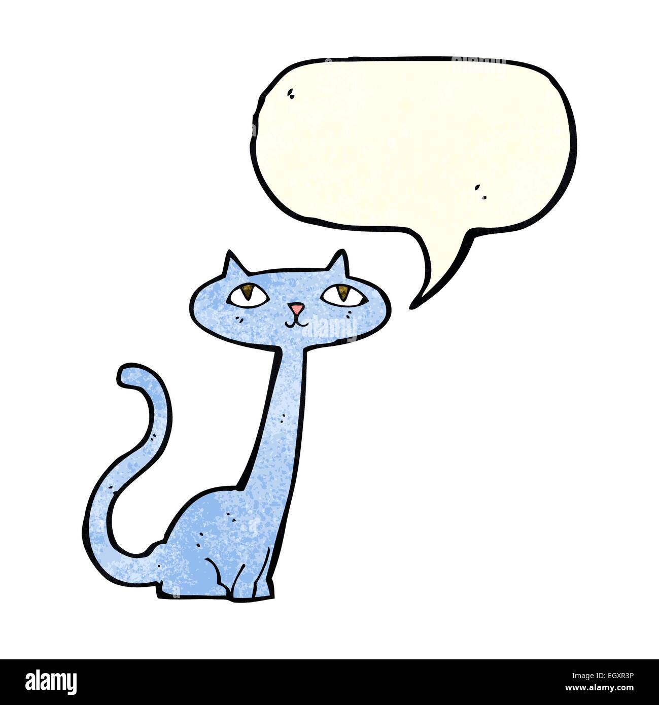 Cat Pin Bubble Example cartoon cat with speech bubble Stock Vector Image & Art - Alamy