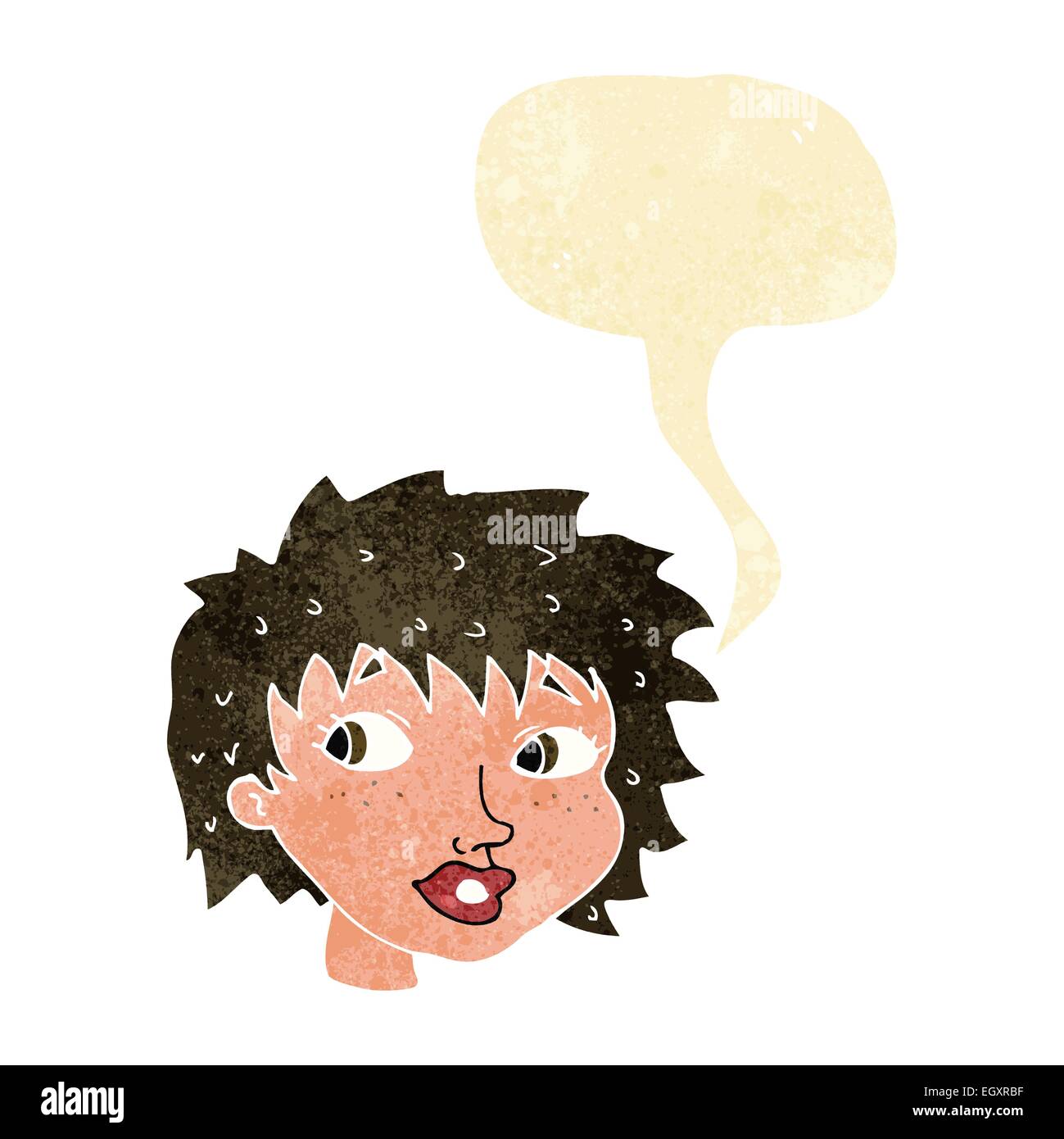 cartoon surprised woman with speech bubble Stock Vector Image & Art - Alamy