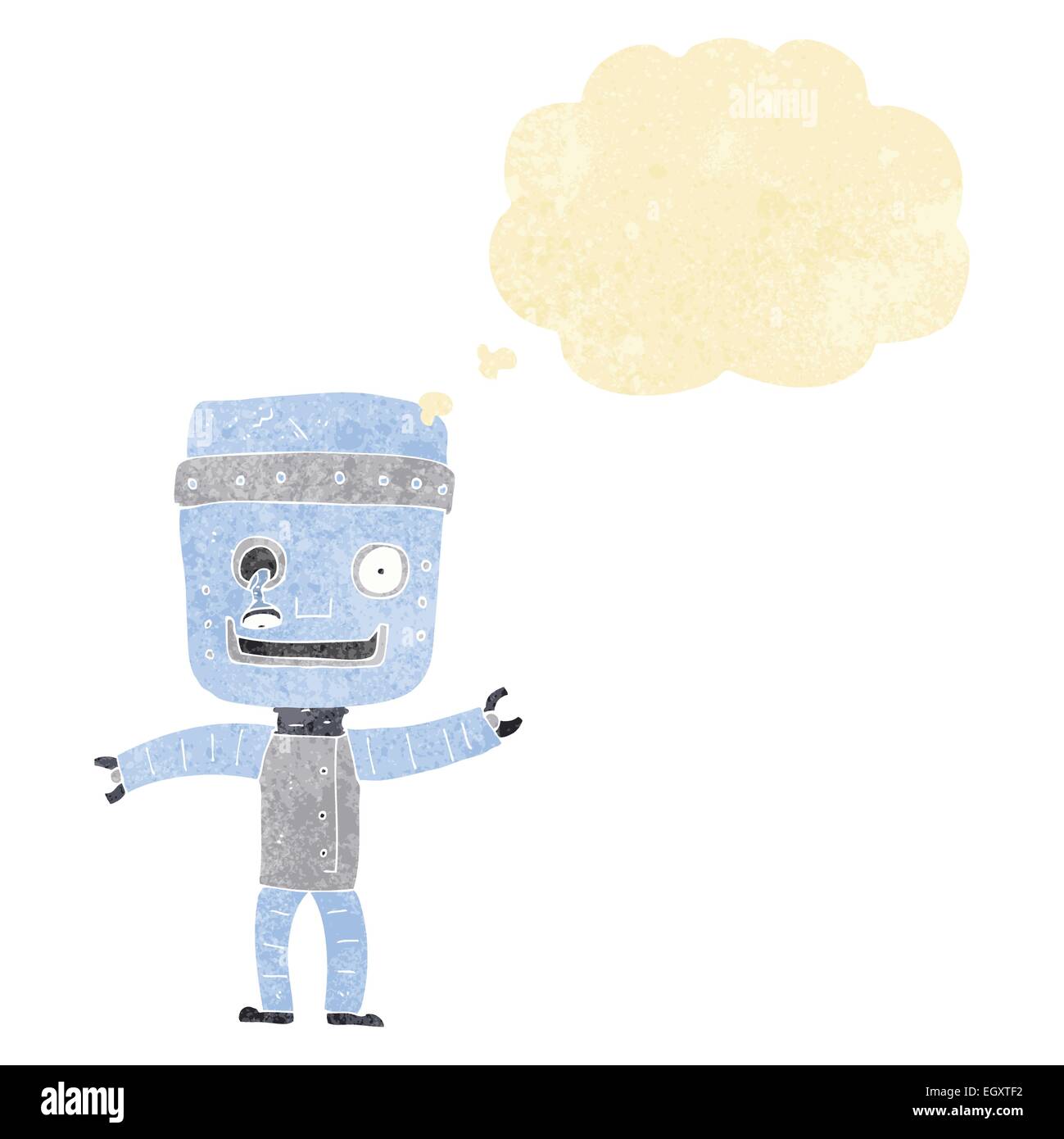 cartoon funny old robot with thought bubble Stock Vector Image & Art ...