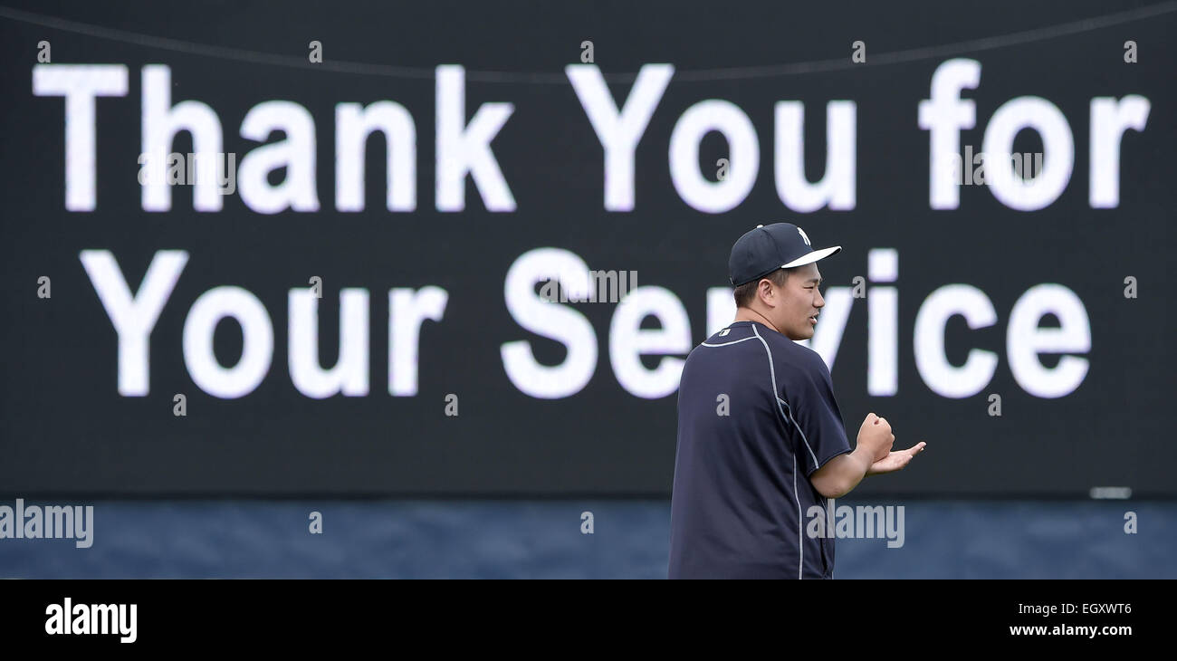 Tampa, Florida, USA. 1st Mar, 2015. Masahiro Tanaka (Yankees) MLB : New York Yankees Spring Training Fan Day after practice in Tampa, Florida, United States . © AFLO/Alamy Live News Stock Photo