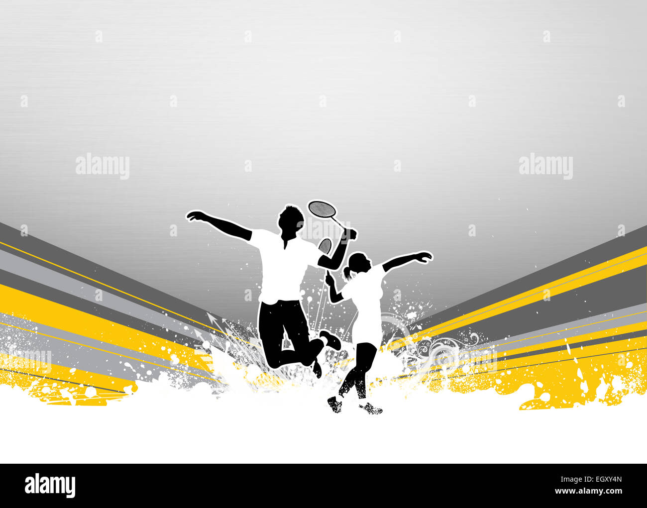 Badminton sport invitation poster or flyer background with empty space  Stock Photo - Alamy