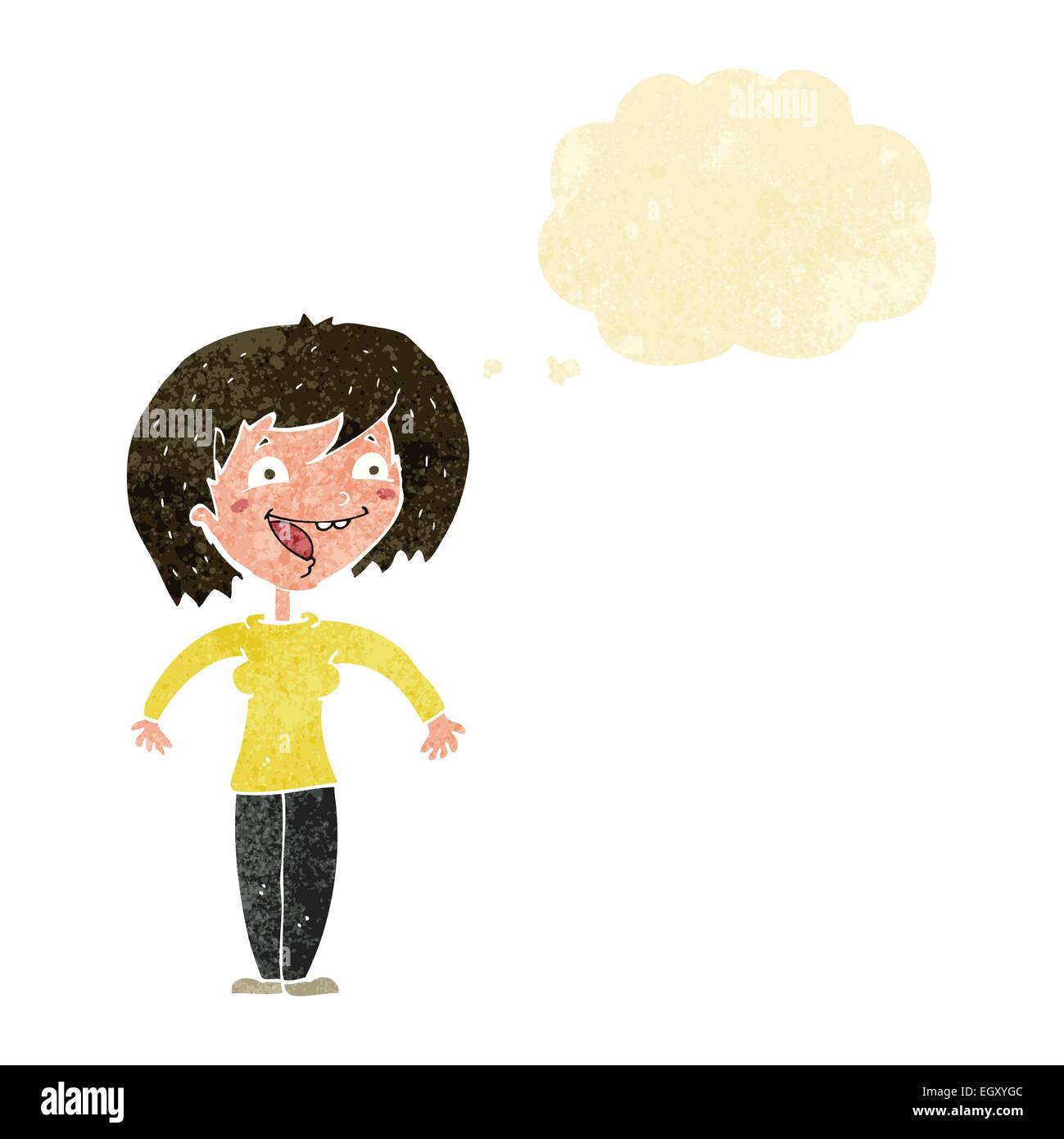 Cartoon excited woman bubble hi-res stock photography and images - Alamy