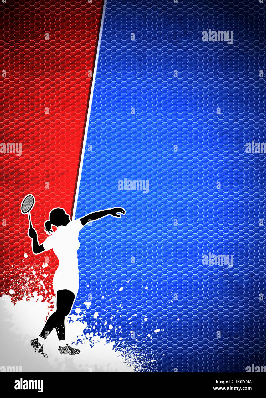 Badminton sport invitation poster or flyer background with empty space  Stock Photo - Alamy